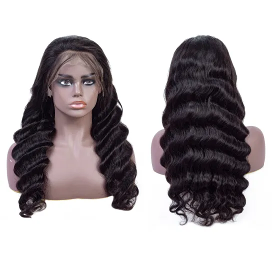 Hot Sale 13x4 Lace Front Human Hair Wigs Pre Plucked Loose Deep Wave Wig With Baby Hair Brazilian Remy 150% Density