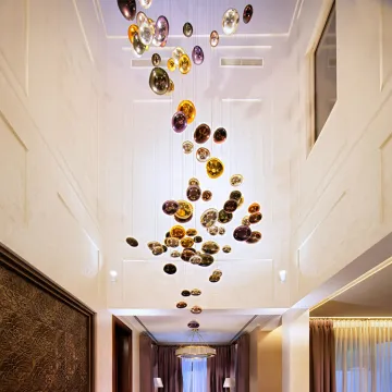 Superstore modern project customized glass drops chandelier