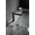 Industrial style waterfall brass solid metal grey bathroom basin faucet