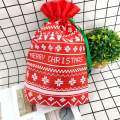 Christmas Non-woven Custom Drawstring Bag