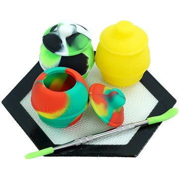 Recipiente de silicone Mel Pots grandes recipientes de óleo de armazenamento