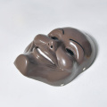 Máscara de PVC de terror com sorriso assustador marrom