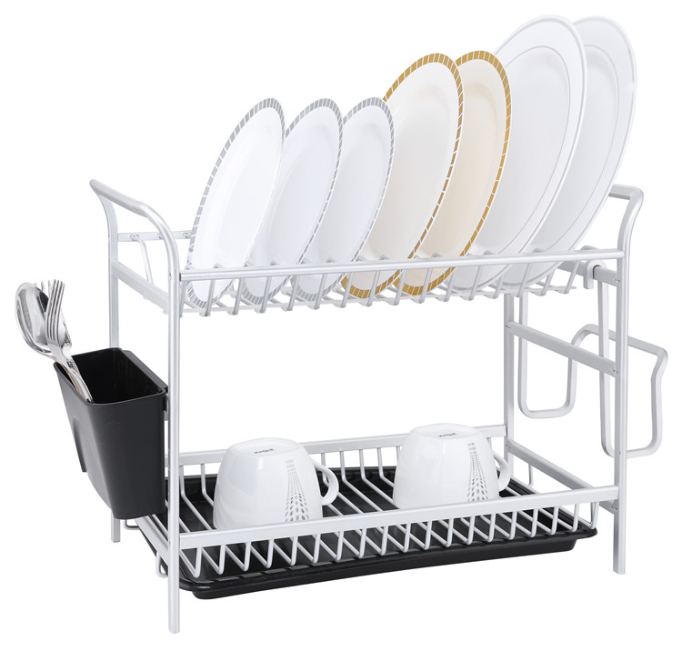 Rack de séchage à plat alunimum pour comptoir de cuisine