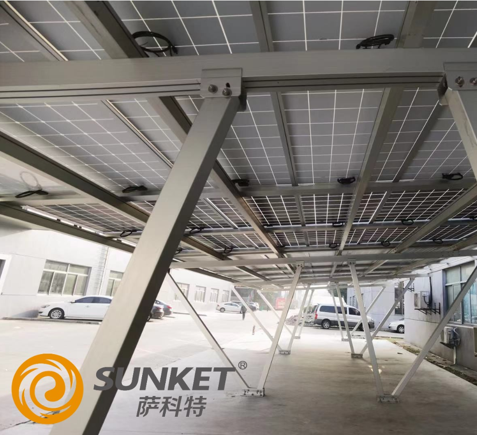 Sistema de montagem de alumínio da garagem da energia solar