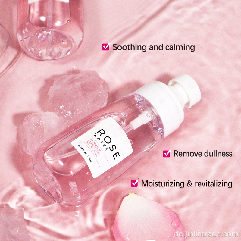 Rose Face Skin Toner Feuchtigkeitsspannen Gesichtssprühnebel