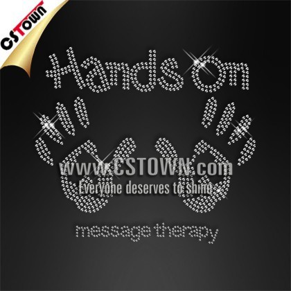 Hands on message therapy wholesale hot fix rhinestones flat back stone