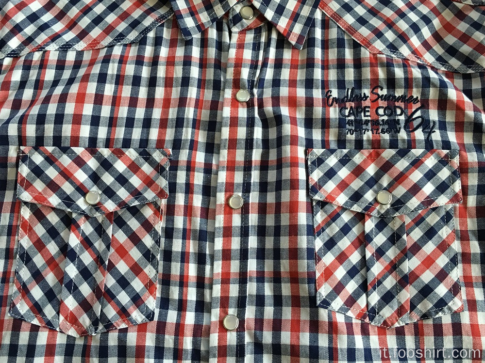 camicia uomo due tasche sul petto