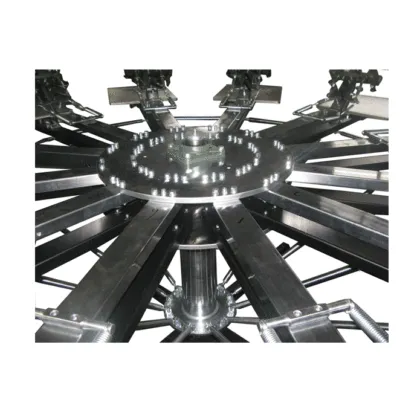 12 Colors Manual Rotary Garment Screen Printer Machine