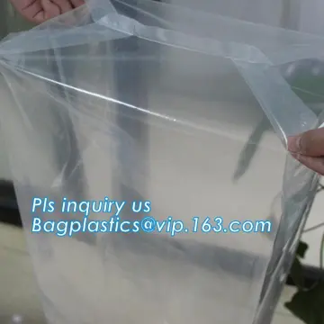 Big industry use square bottom clear plastic pallet bag, Mining Industrial Use PE bulk container liner bag, Commercial clear gus