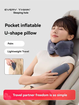 Inflatable U-Shaped Pillow for Lightweight Travel