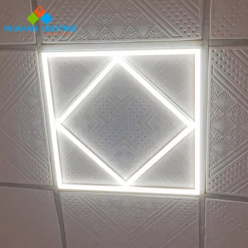 China Aluminum Frame Two Square Panel Mount LED Indicator Lights 60W LED Panel 60x60 Lattice Frame Panel Light