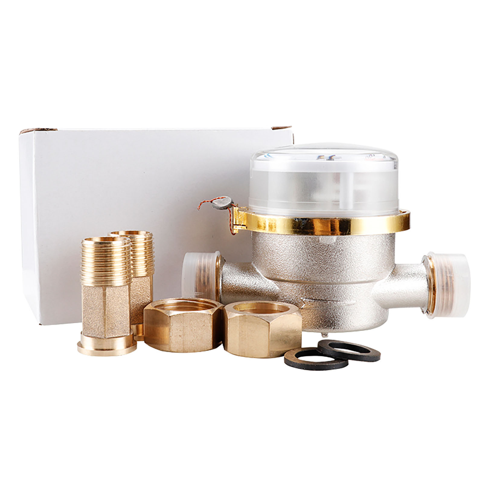 Smart water meter for hydropower decoration, household machinery, rotary wing pointer digital display combination water meter55#