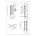 1,27*2,54 mm Box Header Surface-Mount (SMT) Vertikal H = 5,90 Lägg till bostäder