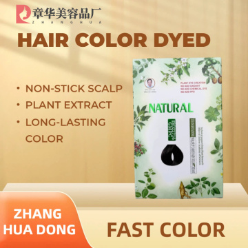 Tintura de cabelo natural Zhang HuaDong com extratos vegetais