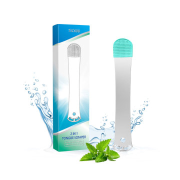 Food Grade Silicone Tongue Cleaner Brush for Oral Care