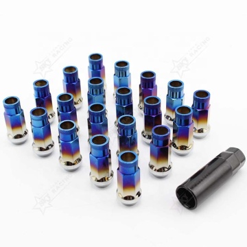 JDM Aluminum Custom Titanium Blue Alloy Wheel Lug Nut
