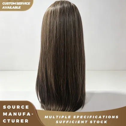 Highlight Brown Straight Lace Front Wig