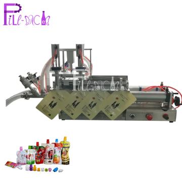 Semi-Automatic Stand Up Pouch Filling Machine for Juices, Milk, and Water