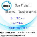 Port de Shantou Expédition de fret maritime à Tandjungpriok