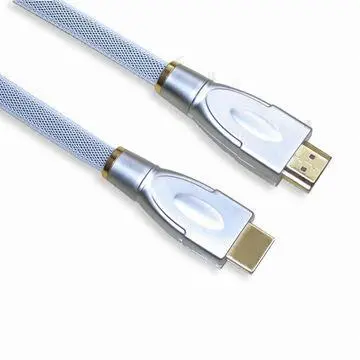 Metal Shell, HDMI 19-pin Plug-to-Plug with 24K Gold-plated Connector Plug Contacts