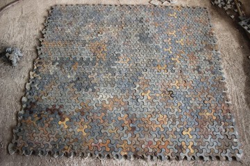 slate water jet fish mosaic patterns