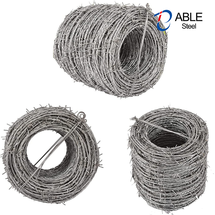 Double Twist Zinc Barbed Wire Price Per Roll