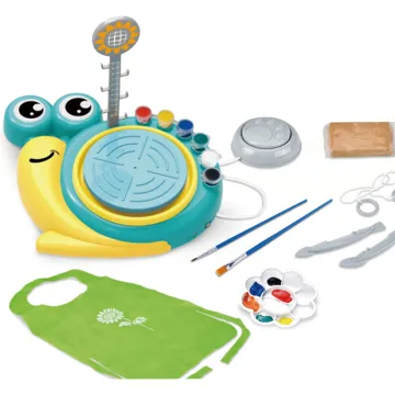2024 Kids DIY Cartoon Snail Design: Ceramic Toy & Clay Making Machine for Painting