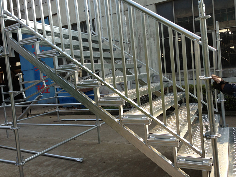 Outdoor Steel Stairs Landing for Event or Warehouse with High Quality