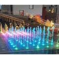 Outdoor floor fountain with lights