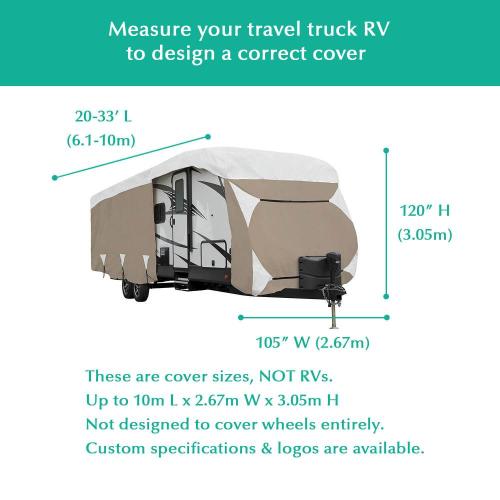 Fabric Water Repellent Dustproof Trailer RV Cover