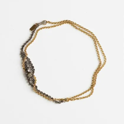 Chains Necklace with Diamond Strands Necklace