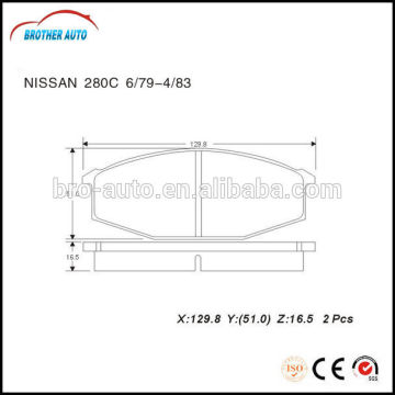 Durable good quality semimetal auto brake pad GDB190-D166 for Nissan car brake pad hi-q