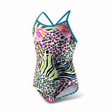 Kid's Swimwear with UV-cut and Full Printing, Made of 80% Polyamide and 20% Elastane