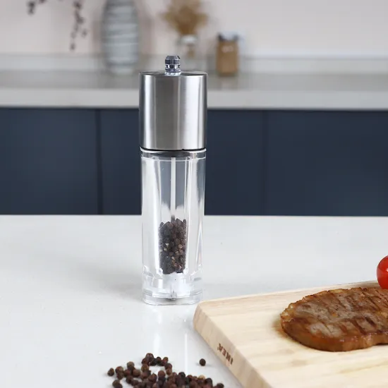Ceramic Burr Manual Spice Mill: Gravity-Driven Salt and Pepper Grinder