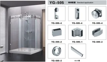 Bathroom Sliding Glass Door Hanging System Yg-505