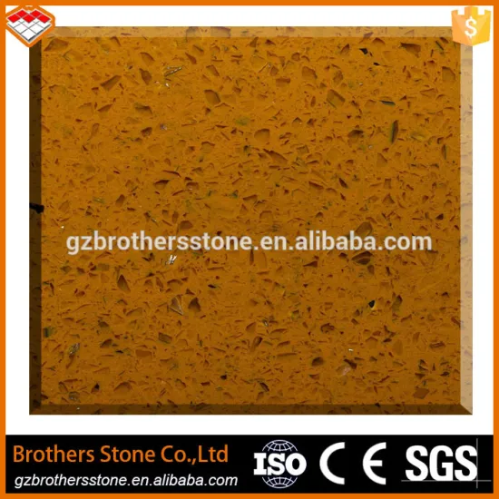 Factory sale orange engineered stone quartz slabs