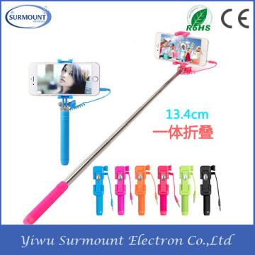 2016 Colors Hot Monopod Selfie Stick Portable Folding Pole Wired Selfie Stick Monopod