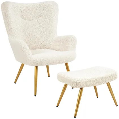 Ivory Downy Soft Backrest Barrel Chair
