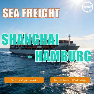 Rotta di spedizione globale da Shanghai ad Amburgo