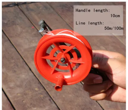 100M Twisted Kite String Line with Red Wheel Reel for Outdoor Play and Children's Kites