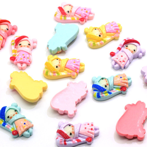 Wholesale Novel Cute Flat Back Kawaii Resin Cabochons Mini Girl Slime Resin Charms for Hair Bow Clips Embellishments