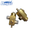 Non-adjustable large flow brass safety valve