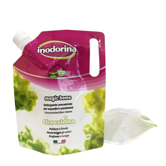 Custom Logo Printed Plastic Liquid Fertilizer Packaging Bag with Corner Spout - Manufacturer