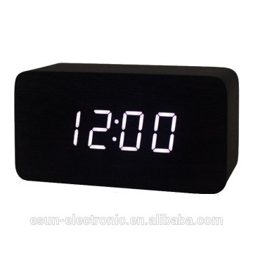Most popular smart digital led decorative wooden Desk alarm clocks/Wooden clock