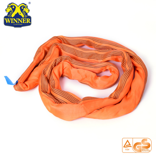 Polyester WLL 10 Ton Lifting Polyester Round Webbing Sling
