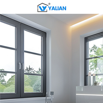soundproof exterior windows French Casement Windows Windproof Double Tempered Glass Manufactory