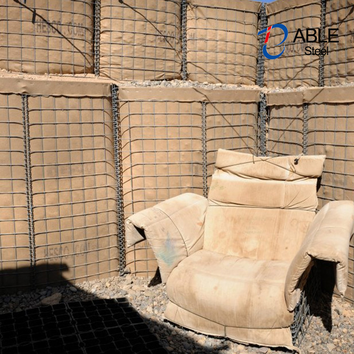 Hesco Defensive Barrier with Geotextile