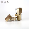 50g gold acrylic skincare bottle in plastic packaging