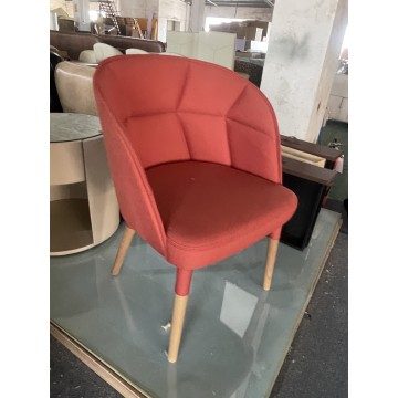 Grey Modern Chair with Wooden Legs for Diningroom