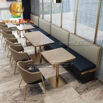 Durable Bar Lounge Furniture: New Restaurant Booth Seats & Minimalist Table and Chairs
